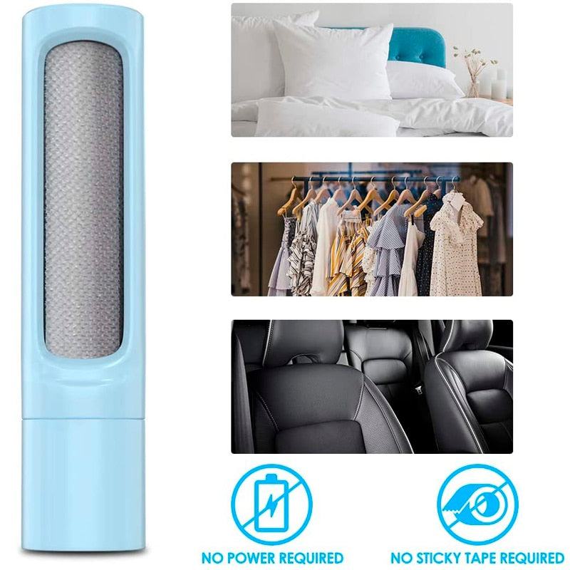 Reusable Pet Hair Remover Brush for Clothes & Fabric