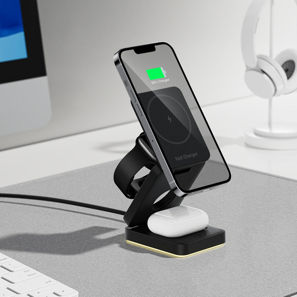 VAYLENO 3-in-1 Foldable Magnetic Wireless Charger