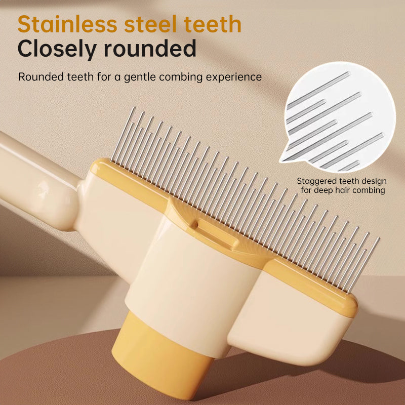 Self-Cleaning Pet Grooming Brush for Dogs & Cats