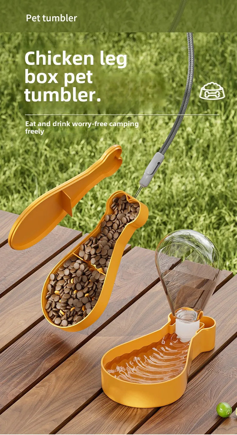 Portable Dog Water Bottle with Bowl